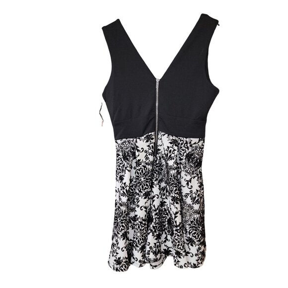 Haute Monde Black & White Sleeveless Dress L - Picture 2 of 5